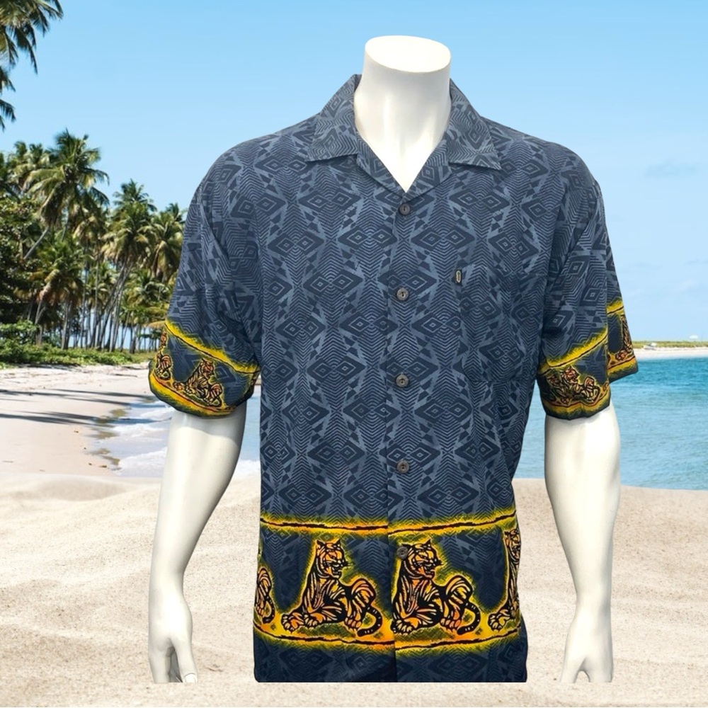 Pineapple Connection Tiger Chinese Hawaiian Shirt